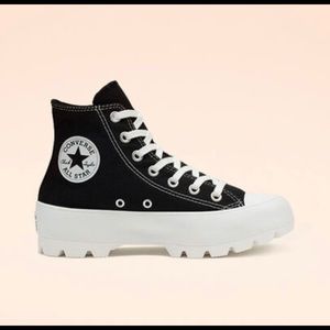 Black platform converses